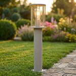 Led Au&szlig;en-sockelleuchte Sockelleuchte Gartenleuchte Ip54 Sand Edelstahl H 60 Cm