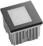 Arcchio - Led-wandeinbaulampe Zamo, Abdeckung Glas, Schwarz - Schwarz