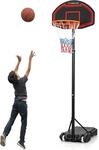 Costway - Basketballst&auml;nder 155-210cm H&ouml;henverstellbar, Rollbar, Basketballkorb Mit