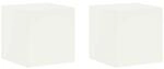 Pflanzenst&auml;nder 2 Pcs Wei&szlig; 40 X 40 X 40 Cm Stahl Vidaxl