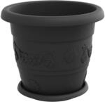 Vidaxl Plant Pots 24 Pcs Black &Oslash; 30 X 25 Cm Plastic