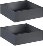 Garten-pflanzgef&auml;&szlig; 2 Stk. Anthrazit 80 X 80 X 30 Cm Vidaxl