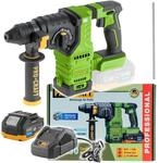 Procraft Pha30-1b Akku Bohrhammer 20 V 2,8 J Sds Plus Brushless + 1x Akku 4,0...