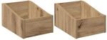 Lp Plattenbox 2 Stk. Artisan-eiche 23 X 33 X 16 Cm Vidaxl