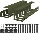 Unter Dem Schreibtisch Kabelmanagement Tray 2 Stk. Olivgr&uuml;n Vidaxl