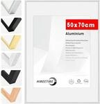 Bilderrahmen 50x70 Cm Silber Aluminium F&uuml;r Poster Und Dokumente