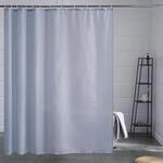 Duschvorhang Stoff Grau Blau 200x200cm, Anti-schimmel, Waschbar, &Uuml;berl&auml;nge