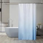 Textil Duschvorhang 120x200cm, Anti-schimmel, Wasserdicht, Waschbar, Hellblau