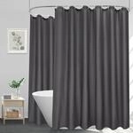 Extrabreiter Duschvorhang 300x200cm Dunkelgrau Wasserdicht Textil Mit Beschwerung