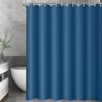 Duschvorhang 200x240 Cm Dunkelblau, Wasserabweisend, Beschwerter Saum, Waschbar