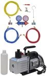 Vakuumpumpe 100 L/min 2-wege-verteiler-manometer Klimaanlagen Vidaxl