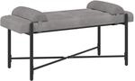 Knopfgepolsterte Bank Mit Kissen Hellgrau 110 X 40 X 46 Cm Samt Vidaxl
