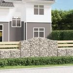 Vidaxl - Gabionen Mit Hochbogen 2 Stk. 200x30x120/140cm Verzinktes Eisen