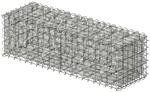 Relaxdays Gabione, Sichtschutz Garten, Steinkorb, 4mm Draht, Verzinkt, Hbt: 30x100x30