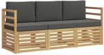 Sofagarnituren 3 Stk. Wei&szlig; Und Anthrazit Polyester Vidaxl