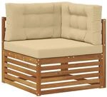 Vidaxl Outdoor Corner Sofa Solid Acacia Wood Natural