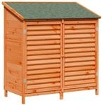 Vidaxl Garden Shed With Roof Brown 106 X 56 X 113.5 Cm Solid Fir Wood