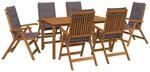 Garten Essgruppe 6-sitzer Natur Massivholz Akazie Vidaxl