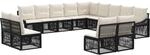 Gartensofa-set 13 Stk. Schwarz Poly-rattan Vidaxl