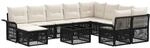 Gartensofa-set 11 Stk. Schwarz Poly-rattan Vidaxl