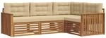 Outdoor-sofagarnitur 4 Stk. Natur Und Beige Vidaxl