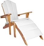 Garten-adirondack-stuhl Mit Fu&szlig;st&uuml;tze Natur Massivholz Teak Vidaxl