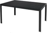 Alu Polywood Gartentisch Anthrazit/schwarz 150x90x74cm-d691892