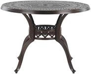 Beliani - Gartentisch Dunkelbraun Aluminium Runde Form Retro-optik Bistro