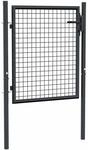 Vidaxl Mesh Garden Gate Galvanised Steel 100x75 Cm Grey