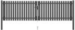 Gartentor Stahl 4x1,25 M Anthrazit Vidaxl