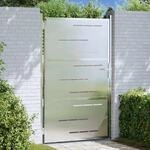 Vidaxl Garden Gate With Lock Silver 85 X 144 Cm Stainless Steel
