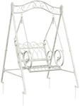 Schaukelbank Stahl 113 X 121,5 X 168 Cm Antik Wei&szlig; Vidaxl