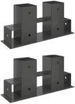 Hilfsmittel F&uuml;r Holzstapel 2 Stk. Anthrazit 34 X 10 X 15 Cm Vidaxl