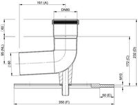 Atec Schachteinf&uuml;hrung M. Auflager Dn 80 , 1334