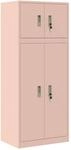Aufbewahrungsschrank 2 Stk. Rosa 60 X 40 X 145 Cm Stahl Vidaxl