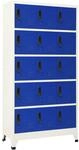 Schlie&szlig;fachschrank Grau Und Blau 90x40x180 Cm Stahl - Vidaxl