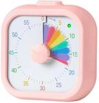 Relaxdays Visueller Timer, Leiser Kinder-timer, Optischer Alarm, 60 Min