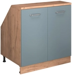 Dachschr&auml;genschrank Rion, Blau-grau, 80 X 81.6 Cm Mit 2 T&uuml;ren, Schrankkorpus...