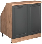 Dachschr&auml;genschrank Rion, Anthrazit Landhaus, 80 X 81.6 Cm Mit 2 T&uuml;ren,