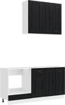 K&uuml;cheneinheit Kalmar 5 Stk. Schwarz Holzwerkstoff Vidaxl