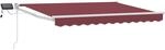 Vidaxl Retractable Awning With Solar And Led 3 X 2.5 M