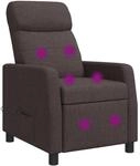 Massage Relaxsessel Dunkelbraun Stoff Vidaxl