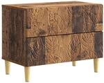 Vidaxl Bedside Table Old Wood 62 X 34.5 X 48 Cm Engineered Wood