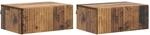 Wandmontierter Nachttisch 2 Stk. Altholz 49 X 34,5 X 20 Cm Vidaxl