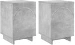 Nachttisch 2 Stk. Betongrau 33,5 X 34,5 X 50 Cm Holzwerkstoff Vidaxl