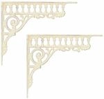 Wandregalhalterungen 2 Stk. Antik Wei&szlig; 27,5 X 23 X 4 Cm Stahl Vidaxl