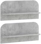 Wandregal 2 Stk. Betongrau 80,5 X 13,5 X 37,5 Cm Holzwerkstoff Vidaxl
