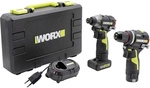 Worx Wu927 Akku-schlagschrauber, Akku-bohrschrauber 12 V 2 Ah, 4 Ah Li-ion...