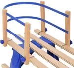 R&uuml;ckenlehne F&uuml;r Schlitten Blau Sperrholz Vidaxl