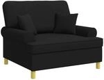 Xxl-sessel Mit Kissen Schwarz Stoff Vidaxl